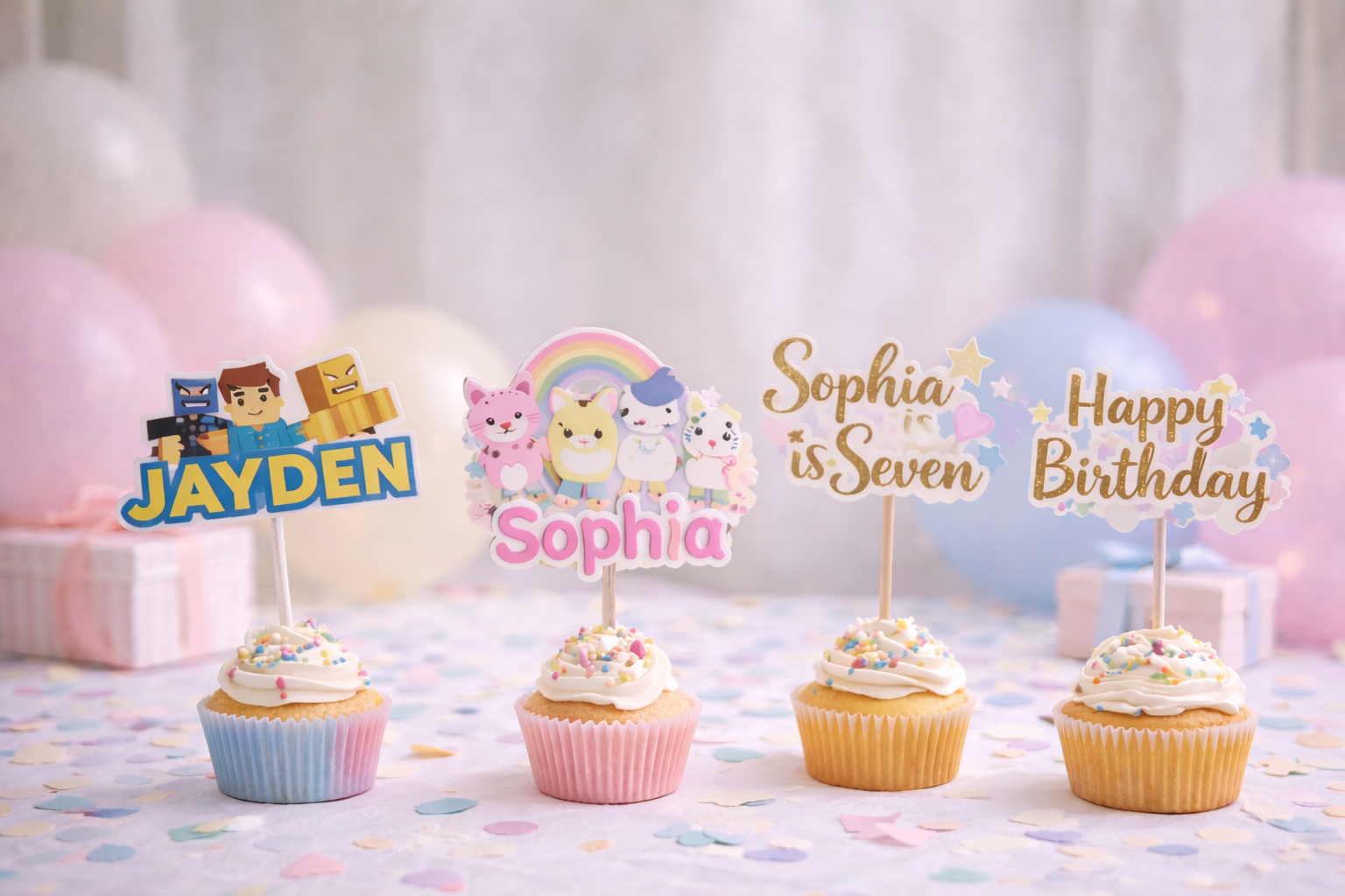Personalized Cupcake Toppers