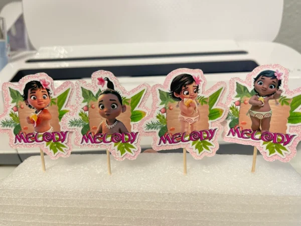 Baby Moana Cupcake Toppers