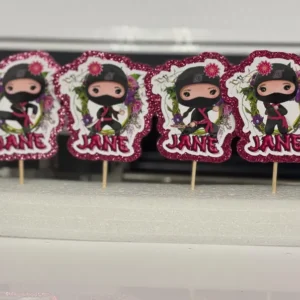 Ninja Girls Cupcake Toppers