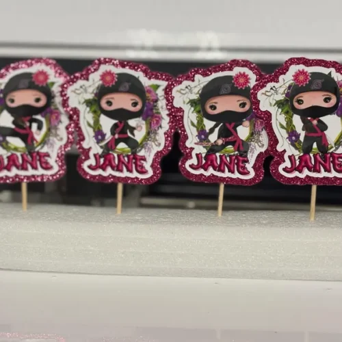 Ninja Girls Cupcake Toppers