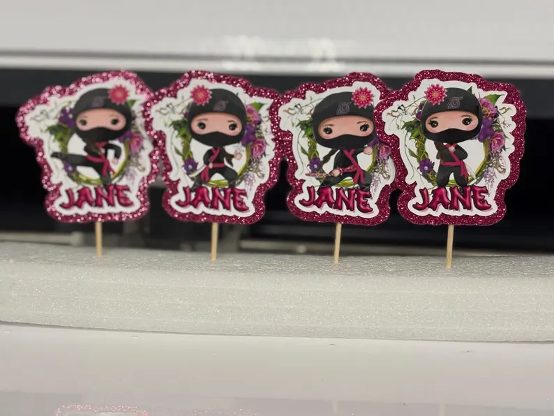 Ninja Girls Cupcake Toppers