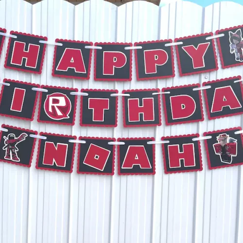 Roblox Happy Birthday Banner for Gamers Boys
