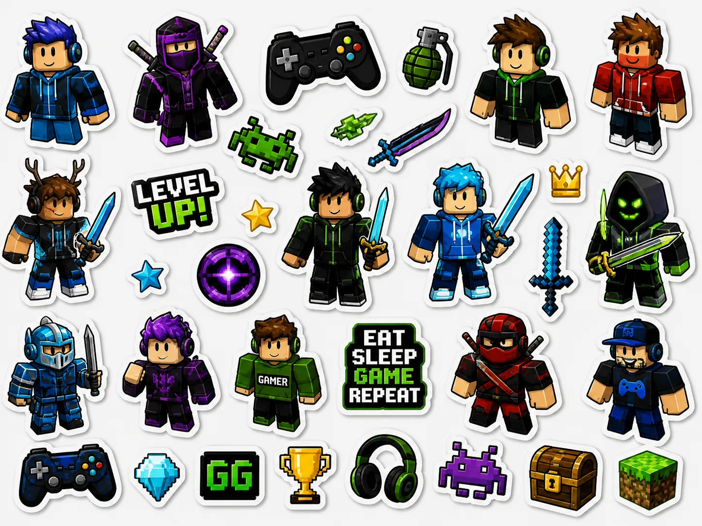 custom gamer stickers