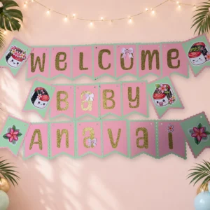 Personalized Kawaii Musubi Birthday Banner